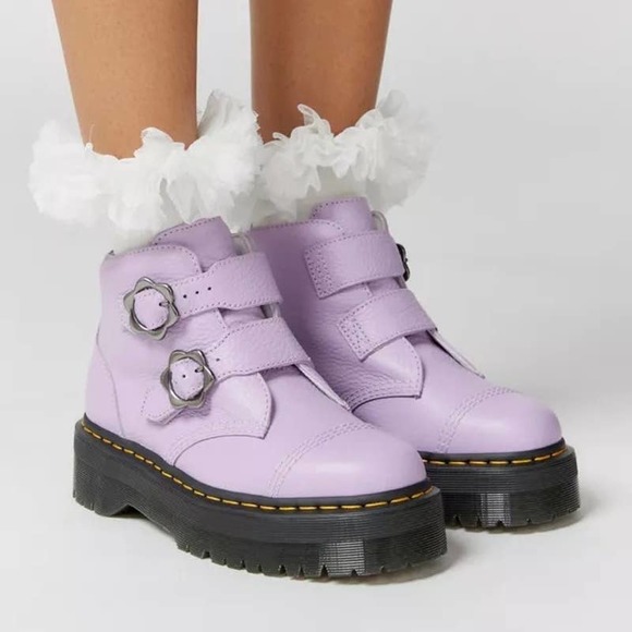 Dr. Martens Shoes - New Dr. Martens Devon Flower Platform Ankle Boot